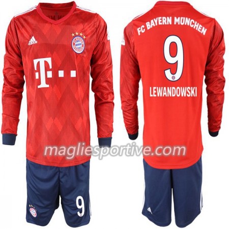 Completo Calcio Bayern Monaco Lewandowski 9 Bambino Divisa Prima 2018/2019 ML